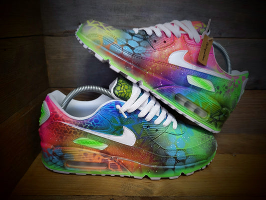 Nike Air Max 90: Multicolor Neon Graffiti