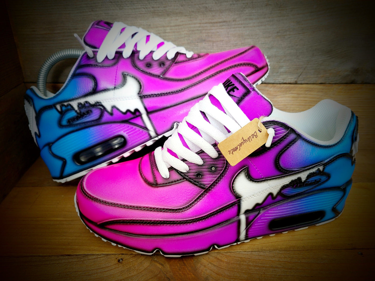Custom Painted Air Max 90/Sneakers/Shoes/Kicks/Premium/Personalised/Neon Cartoon Drip