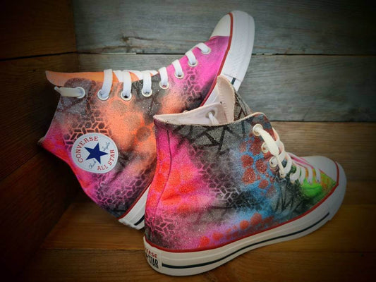 Custom Painted Chuck Taylor All Star Classic High Top/Sneakers/Shoes/Kicks/Art/Crazy Graffiti
