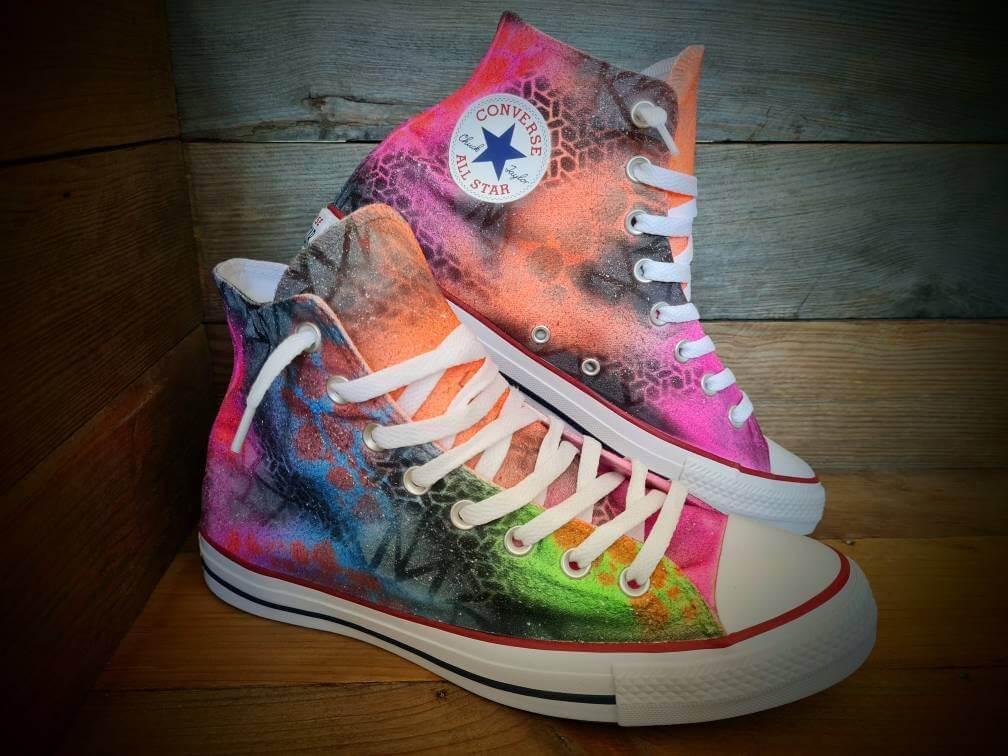 Custom Painted Chuck Taylor All Star Classic High Top/Sneakers/Shoes/Kicks/Art/Crazy Graffiti