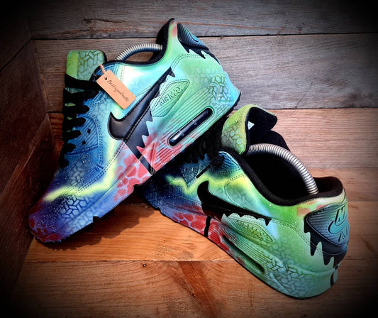 Custom Painted Air Max 90/Sneakers/Shoes/Kicks/Premium/Personalised/New Colour Graffiti