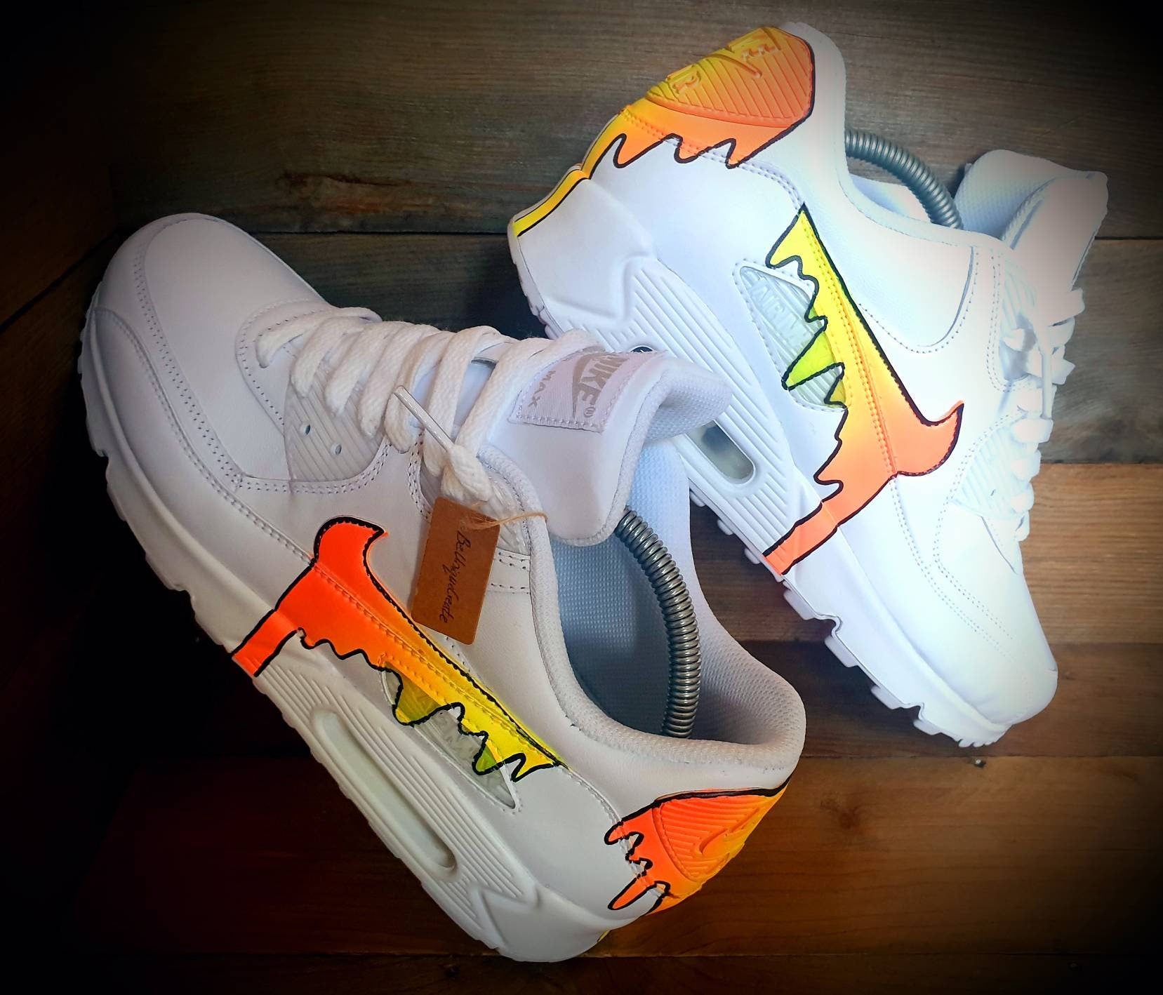 Custom Airmax Drip -   Neon nike shoes, New shoes, Air max sneakers