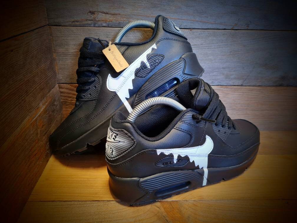 Custom Painted Air Max 90/Sneakers/Shoes/Kicks/Premium/Personalised/White Drip