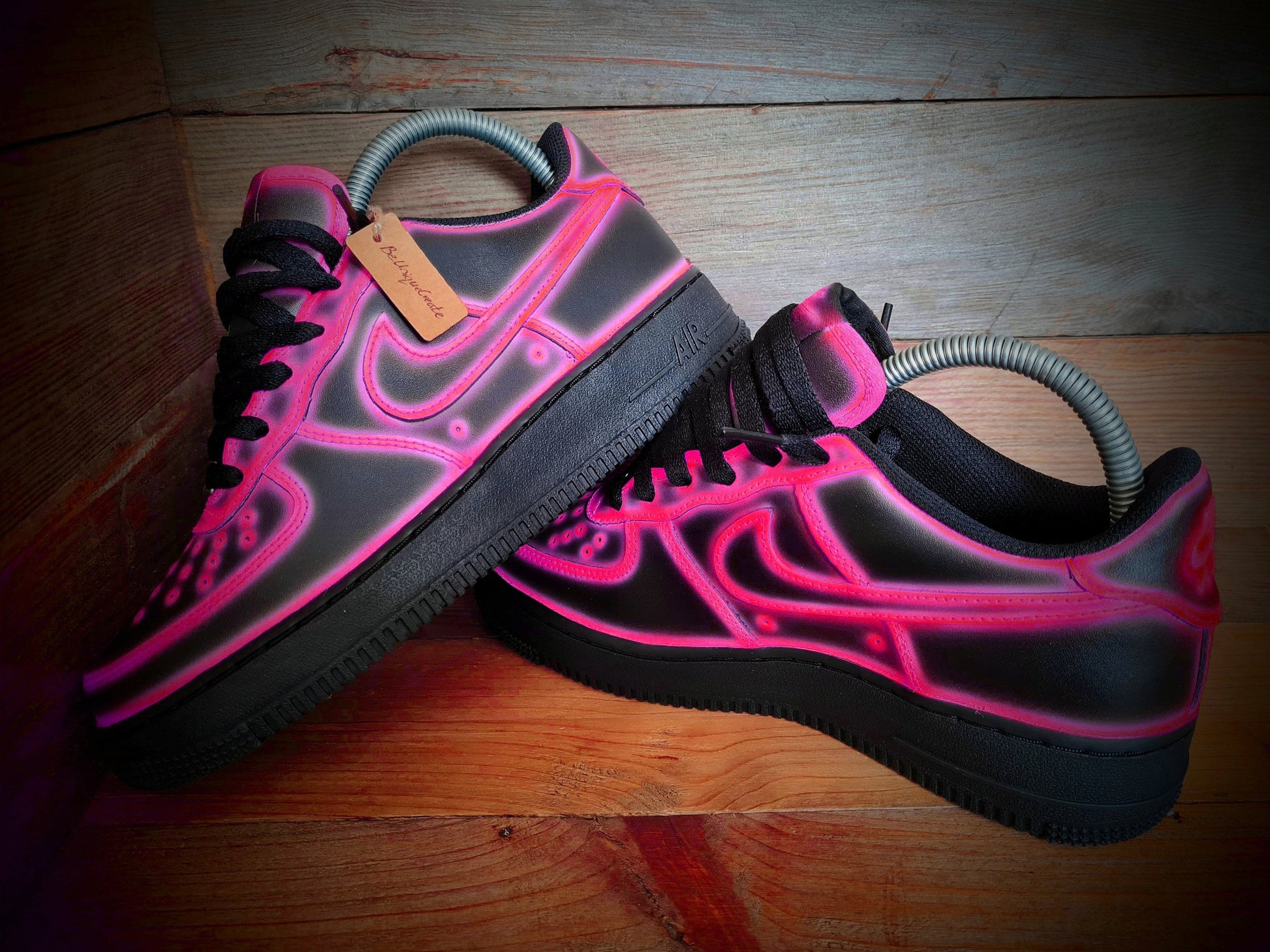 Custom Air Force 1/AF1/Sneakers/Shoes/Kicks/Premium/Personalised/Neon Pink Cartoon