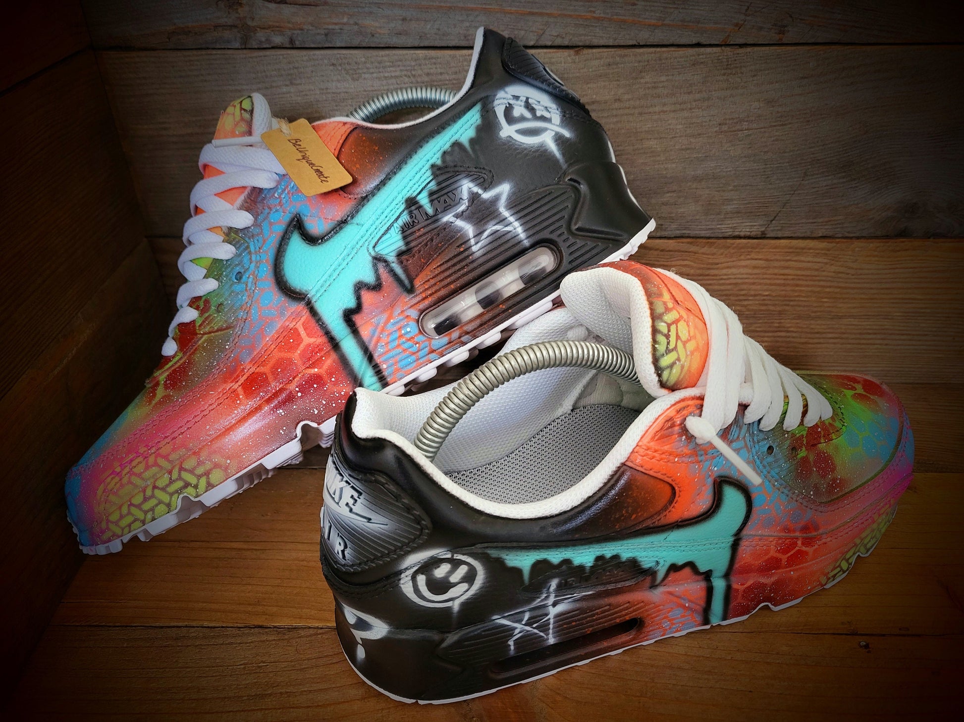 Custom Painted Air Max 90/Sneakers/Shoes/Kicks/Premium/Personalised/Graffiti Drip