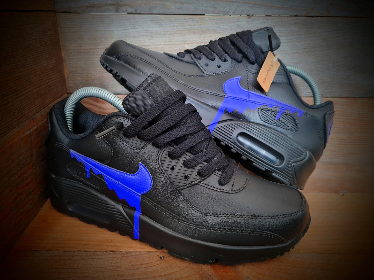 Custom Painted Air Max 90/Sneakers/Shoes/Kicks/Premium/Personalised/Blue Drip