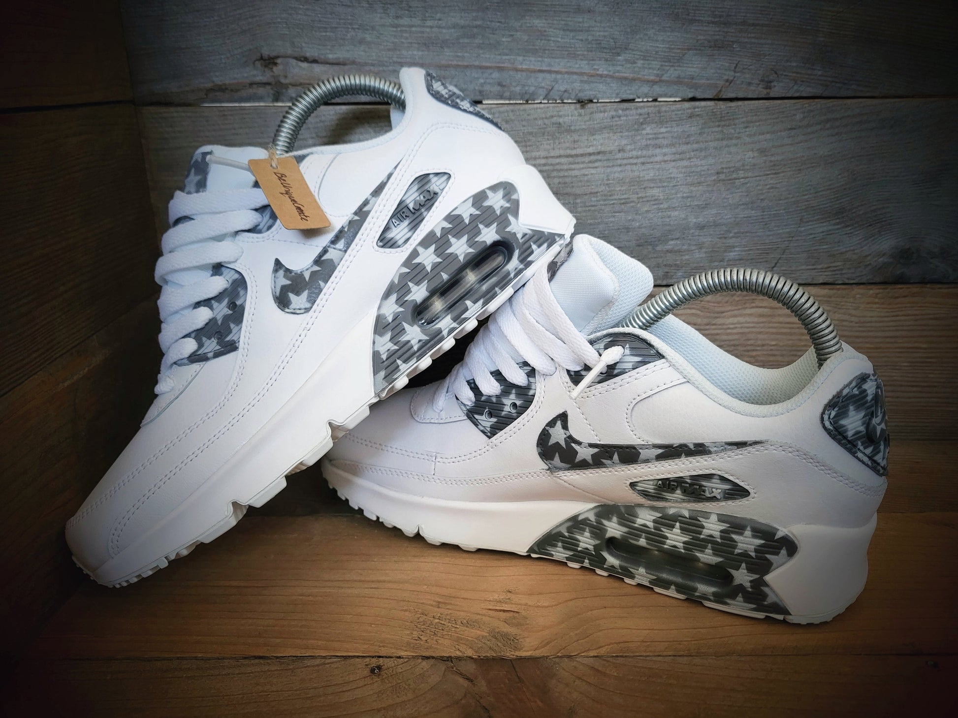 Custom Painted Air Max 90/Sneakers/Shoes/Kicks/Premium/Personalised/Stars